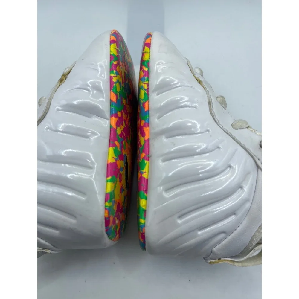 Nike Baby Toddler White Foams Sneakers Rainbow Sole Shoes Size‎ 2C
